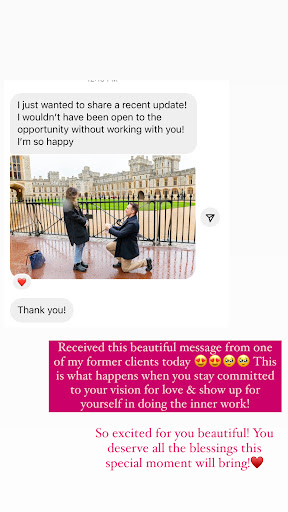 Client testimonial about feeling empowered in dating